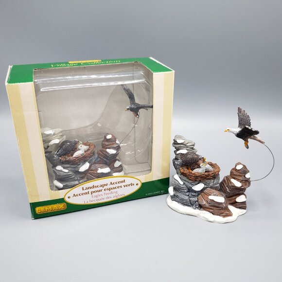 Lemax Eagles Feeding 33401 Village Collection Landscape Accent NEW Used Lot 2003 - Picture 1 of 15